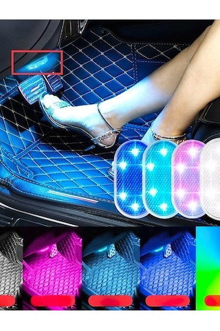 Araç Ve Dolap İçi Rgb Işık Şarjlı Dokunmatik Led Lamba Işık