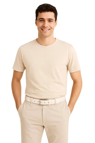 Erkek Kemer Dayanıklı Beyaz Kemer Deri