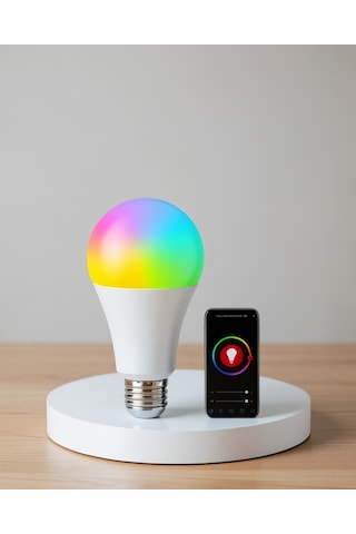 Kumanda Destekli Akıllı Led Ampul, Çok Renkli, 2.4 Ghz Wi-fi, Rgbw Diğer