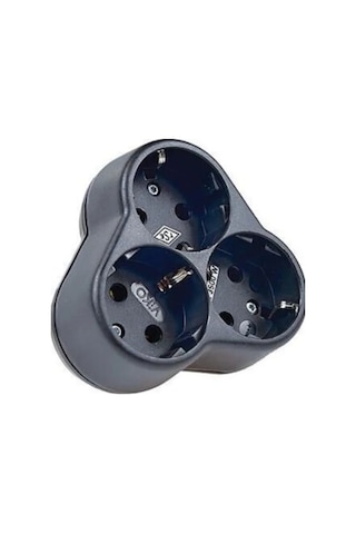 Viko Yonca 3'lü Topraklı Golyat Grup Priz Siyah - 90303300