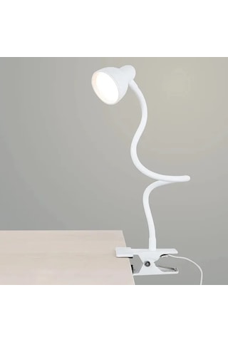 Boatshop1 Beyaz Göz Koruma Led Klips Işık Masa Lambası İle Evlerinizi Aydınlatın Beyaz