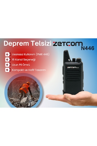 Deprem Telsizi Zetcom N446 2li Paket
