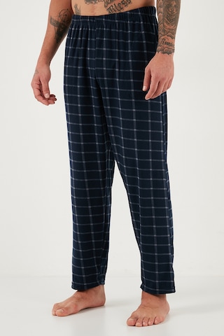 Buratti Kareli Yumuşak Dokulu Regular Fit Uzun Kollu Erkek Pijama Takımı 609611060 Lacivert