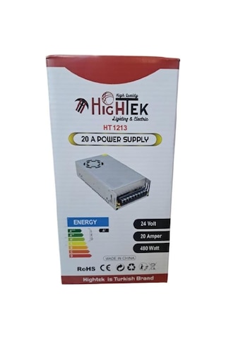 Hıghtek 24v 20 Amper 480w Geniş Kasa Led Trafosu Ht-1213