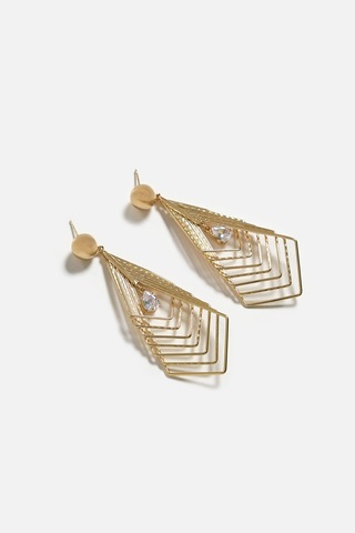 Katmanlı Geometrik Küpe Gold