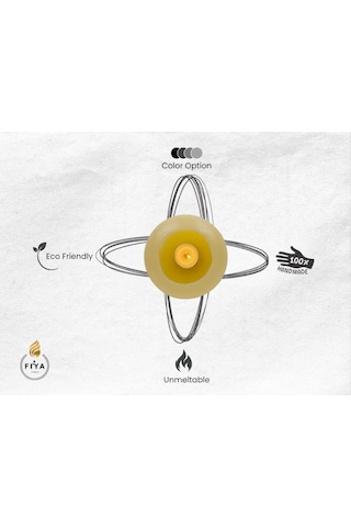 Fener Mum Vase Krem Kavun Kokulu Dekoratif Mum
