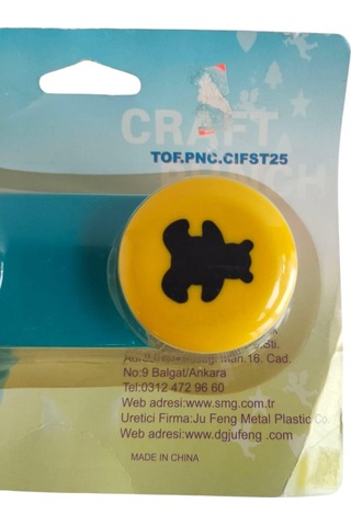 Çift Taraflı Şekilli Delgeç, Şekilli Punç 2,5cm Kelebek-ayıcık Çok Renkli