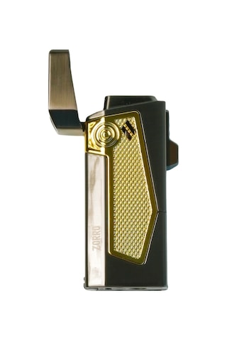 Zorro 4 Torch Pürmüz Gunmetal-sarı Metal Puro Çakmağı - Trm1013