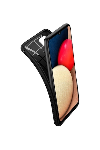 Spigen Galaxy Uyumlu F02s / M02s / A02s Kılıf Rugged Armor Matte Black