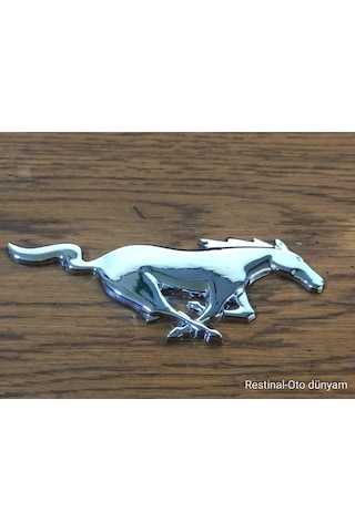 Ford Mustang At Arma Logo 3d Krom Yapıştırma Sticker Oto Panjur Çamurluk Bagaj Universal
