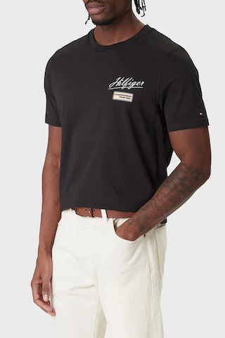 Tommy Hilfiger Logolu % 100 Pamuk Regular Fit Bisiklet Yaka T Shirt Erkek T Shirt Mw0mw41471 Bds Siyah