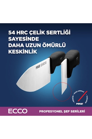 Pirge Ecco Şef Baba Bıçak Seti 35175 Siyah