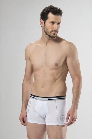 Cacharel 1323 Ikili Boxer - Beyaz/Siyah Beyaz