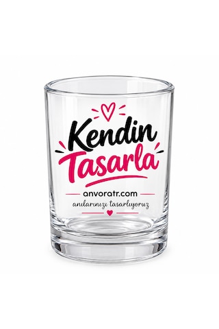 Kişiye Özel - Şeffaf Cam Viski Bardağı