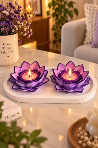 Lotus Harmonisi 2limumluk Tabaklı Set Mor Lotus Harmonisi 2limumluk Tabaklı Set Mor