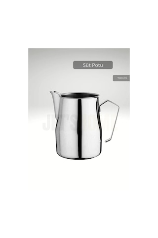 Süt Potu Paslanmaz Süt Köpürtme Sürahisi Çelik Pitcher 700 Ml