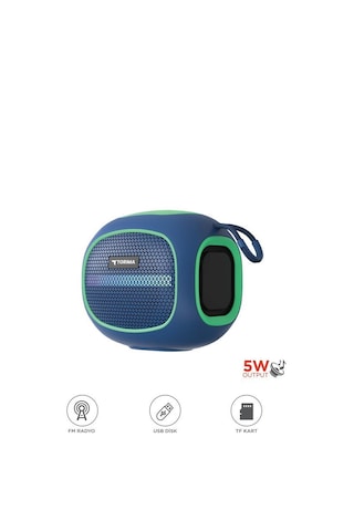 Torima D90 Taşınabilir Bluetooth Hoparlör Mavi