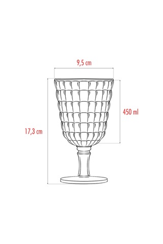 Akrilik Şeffaf Tekli Kadeh & Su Meşrubat Kahve Yanı Bardağı 450 ml ( Cam Değildir )
