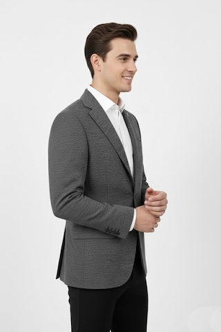 Erkek Tek Spor Ceket Çift Yırtmaçlı Bgl-st04980 Füme