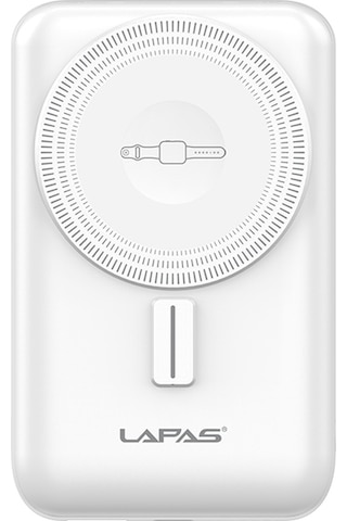Lapas Lp-pw004 Akıllı Saat Kablosuz Şarj Özellikli Wireless Powerbank 10000mah 15w Beyaz