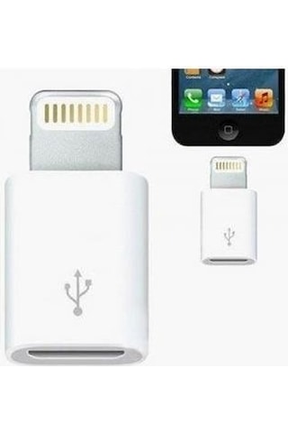 Tkz 2045 Micro Usb İphone Uyumlu Lightning Çevirici Dönüştürücü Adaptör