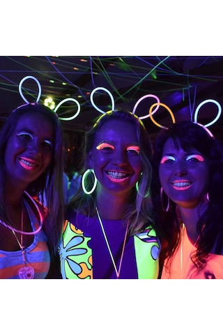 Glow Taç Fosforlu Taç Karışık Renk 12 Adet - Mg-874070