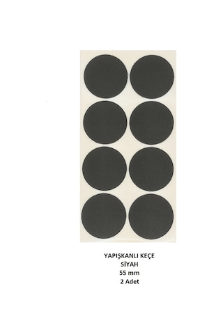 Zemin Koruyucu, 55 mm Keçe, Siyah (2 Adet)