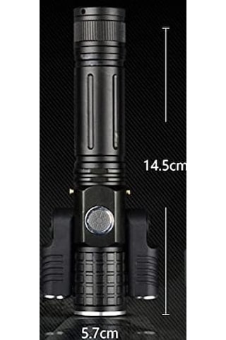 Üç-kafa Usb Şarj Cree Led El Feneri Alüminyum Taktik W8 E38