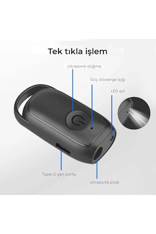 Etashop Ultrasonik Köpek Kovucu Şarjlı Portatif Bark Eğitim Cihazı 8 M Menzil