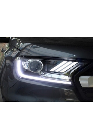 Ducki Ford Ranger 2016-2022 Ledli Mustang Tipi Far Siyah