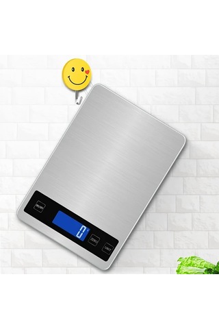 Dashanshop 15kg 1g Hassas Dijital Mutfak Terazisi Usb Sarjli Tare Olmadan Birim Donusumu Genis Platform Meyve Sebze Pisirme Gida Temasina Uygun Saglam Plastik -