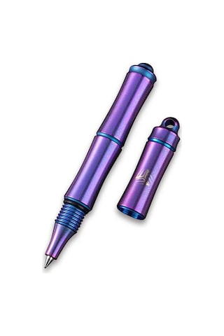 We Knife Syrinx Purple Titanium Pen Taktik Kalem Mor