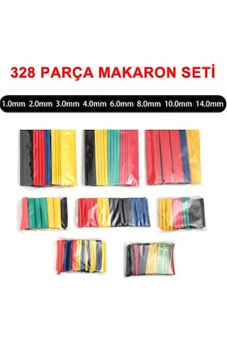Dğer Isıyla Daralan Makaron Seti 328 Parça Renkli