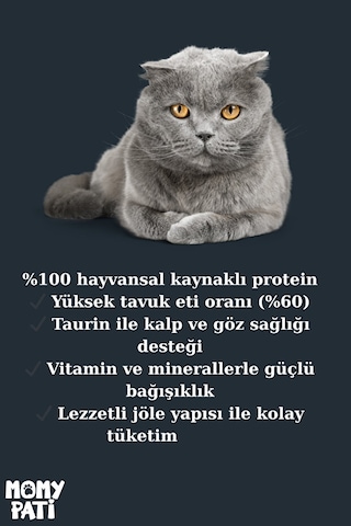 Tavuklu Konserve Kedi Maması 400 Gr X 4 Adet Yetişkin Kediler İçin