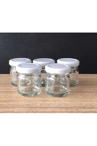 40 Cc Cam Kavanoz - 50 Adet - Beyaz Kapak. Mutfak.