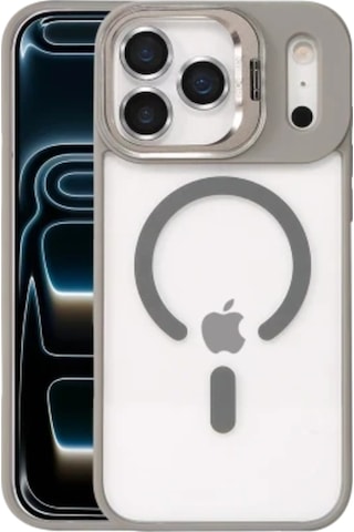 İphone 17 Pro Max İçin Uyumlu Standlı Ve Kamera Lens li Şarj Özellikli Ultra Lüks Kılıf