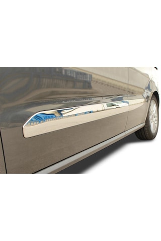 Ford Courier Uyumlu 2014-2023 Krom Yan Kapı Çıtası 4 Parça Paslanmaz Çelik
