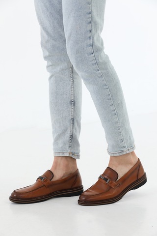 M.Karaca Hakiki Deri Ortopedik Tokalı Klasik Erkek Ayakkabı A.kah