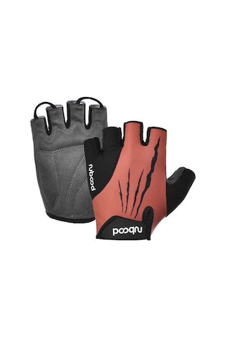 Pazly Şok Emici Dolgulu Kaymaz Bisiklet Eldivenleri - Yarım Parmak Spor Eldivenleri Ağır