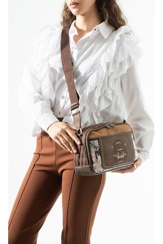 Baginn Retro Vegan Deri Amazing Ventis Kadın Postacı Çanta 27 18 Cm Suni Deri Omuz Çantası Çok Cepli Kahverengi