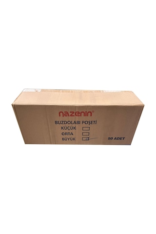 Nazenin Düz Kilitsiz Şeffaf Büyük Boy Buzdolabı Yemek Gıda Poşeti Torbası 50 x 20'li 30 x 45 CM