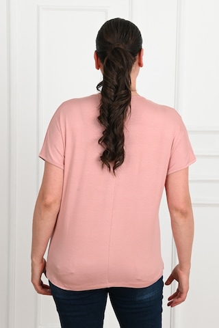 Kadın V Yaka Büyük Beden T-shirt 1486-23 001