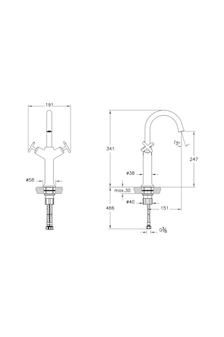 VitrA Origin Classic A4288625 Lavabo Bataryası Çift Kumandalı Çanak Fırçalı Altın