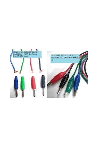 Banan To Krokodil Kablo 1 Metre Kaliteli Mavi