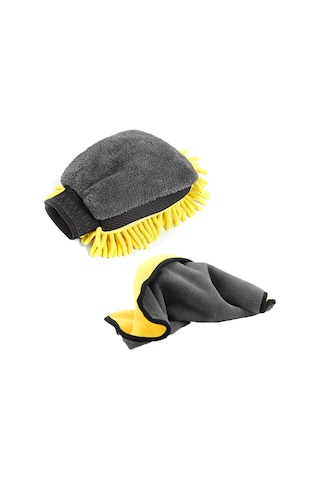 Lemestar Su Geçirmez Araç Temizlik Eldiveni - Çift Taraflı Mikrofiber İç & Dış Yıkama Aparatı