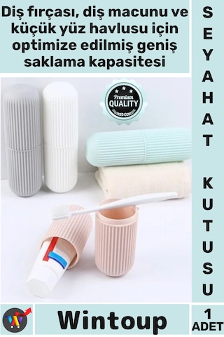 Seyahatkutu Portatif Hijyenik Kapak Kamp Gezi Koruyucu Organizer Diş Fırçası Macunu Seyahat Kutusu Çok Renkli