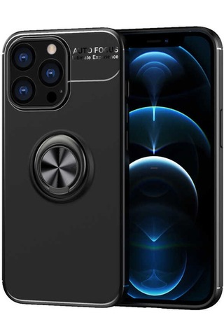 Apple Uyumlu iPhone 13 Pro Max Kılıf Zore Ravel Yüzüklü Silikon Kılıf