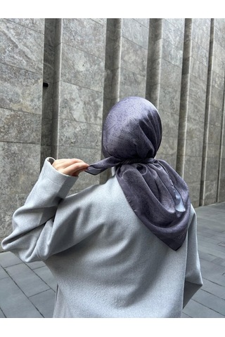 Qalortex Scarf Pamuklu Soft İnci Desen Eşarp-vizon