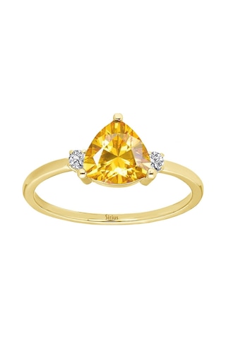Sirius Pırlanta Ve Üçgen Kesim Sitrin Taşlı Yüzük 0831R0039