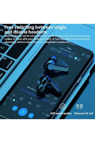 Tws Bluetooth Kulaklık Çift Kulaklı Kulaklık Su Geçirmez Bluetooth Kulaklık